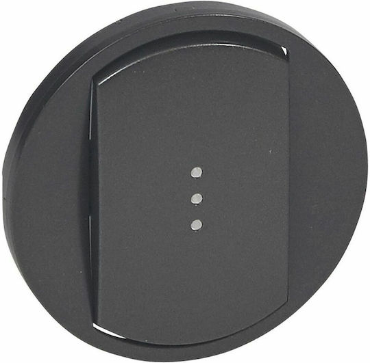 Legrand Celiane Lighting Front Plate Switch Black 067903