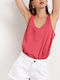 Toi&Moi Women's Summer Blouse Sleeveless Pink