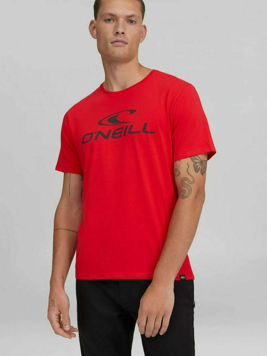 O'neill Plaid Ανδρικό T-shirt Κόκκινο με Λογότυπο