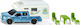Siku Ford F150 Pickup Truck with Detachable Caravan Toy Car Scale 1:87 for 3+ Years