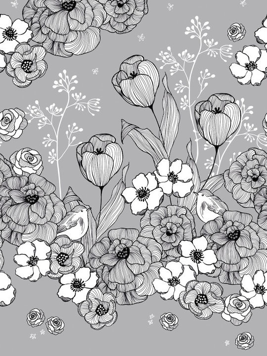 Wallpaper L280xW200cm Gray