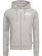 Lonsdale Borwick Men's Sweatshirt Jacket with Hood and Pockets Gray