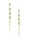 Silver earrings "White Laurel" gold plated