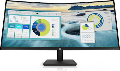 HP P34hc G4 Ultrawide VA Gebogen Monitor 34" QHD 3440x1440 mit Reaktionszeit 5ms GTG