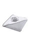 Akuku Baby Hooded Towel Gray 100x100cm