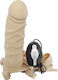 Seven Creations Mojo Throttle Vibrating Hollow Strap On Harness με Dildo 17cm και Δόνηση στο χρώμα του δέρματος
