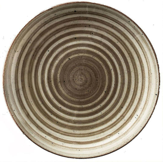 Güral Porselen Terra Avanos Plate Shallow made of Porcelain Brown with Diameter 30cm