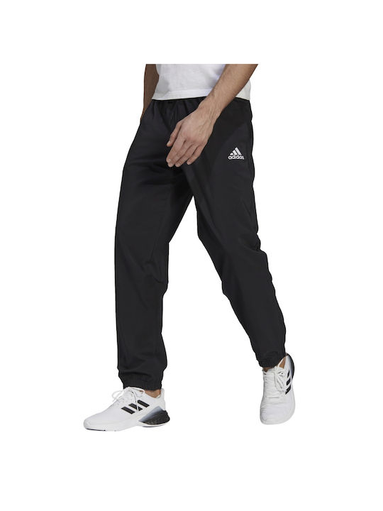 Adidas Aeroready Essentials Stanford Παντελόνι Φόρμας με Λάστιχο Μαύρο