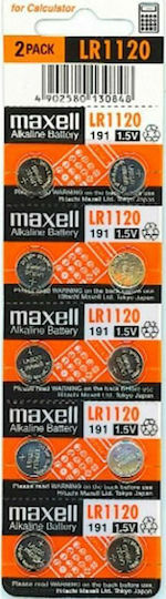 Maxell Alkaline Watch Batteries SR55 1.5V 10pcs