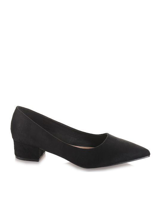 Pumps mit Chunky flachem Absatz Schwarz