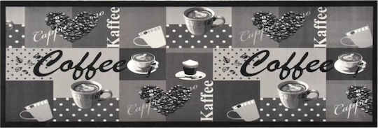 vidaXL Coffee Kitchen Mat Runner with Anti-slip Underlay Blue 60x180εκ.
