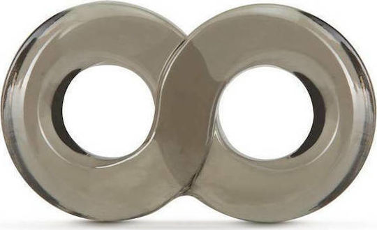 Blush Stay Hard Cock Ring & Ball Strap Ring Cock & Testicles Silicone Black