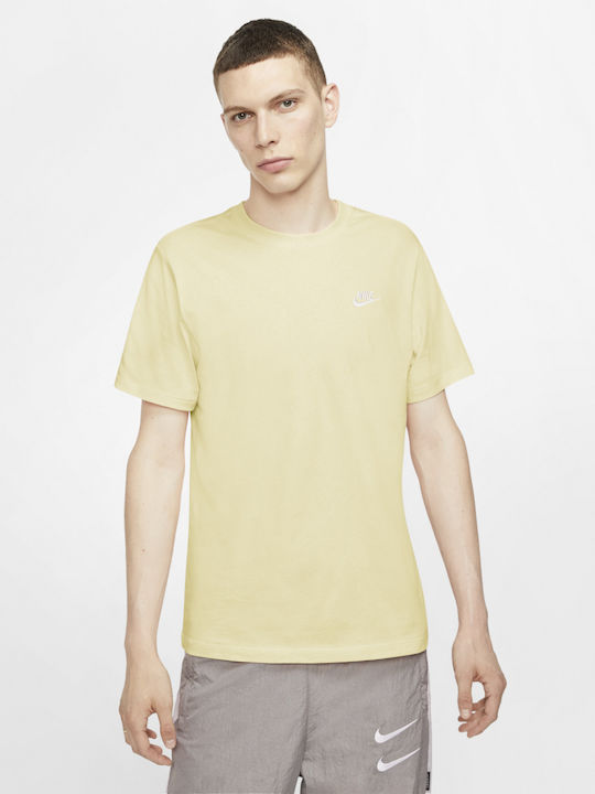 Nike Sportswear Club Ανδρικό T-shirt Κίτρινο Μο...