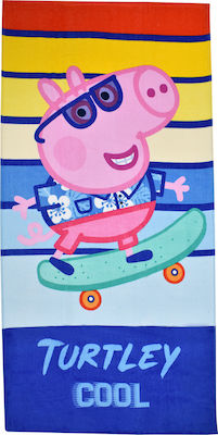 Stamion Turtley Cool Παιδική Πετσέτα Θαλάσσης Ροζ Peppa Pig 140x70εκ.