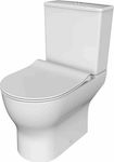 Gloria Forte Rimless Wall Mounted Porcelain Low Pressure Rectangular Toilet Flush Tank White