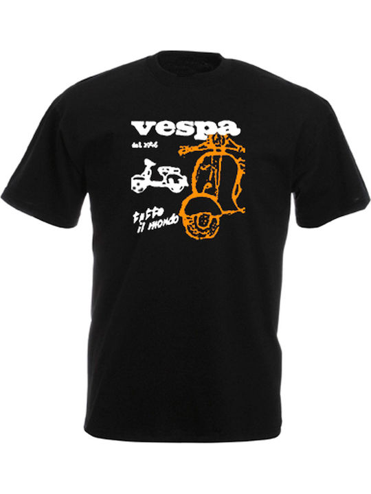 Vespa Art tricou Negru