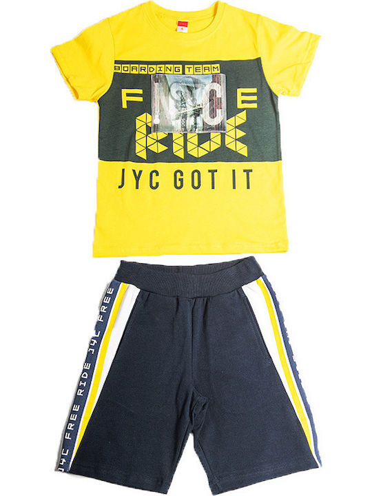 Joyce Kids Set with Shorts Summer 2pcs Yellow