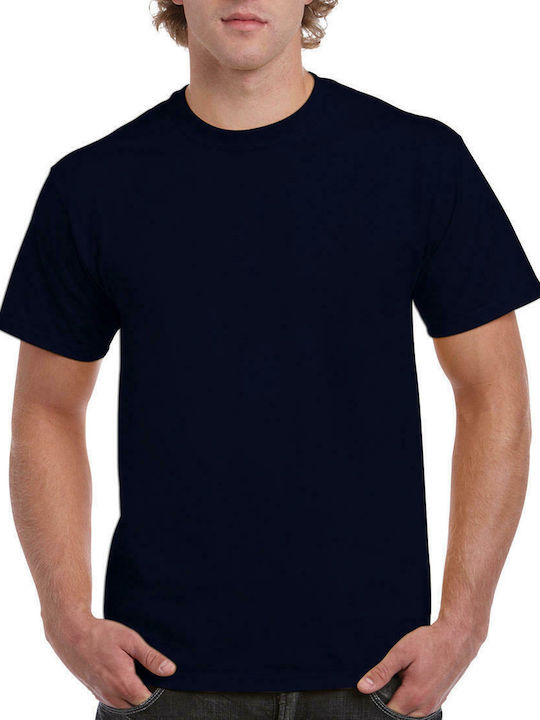 Gildan Ανδρικό Διαφημιστικό T-shirt Κοντομάνικο σε Navy Μπλε Χρώμα