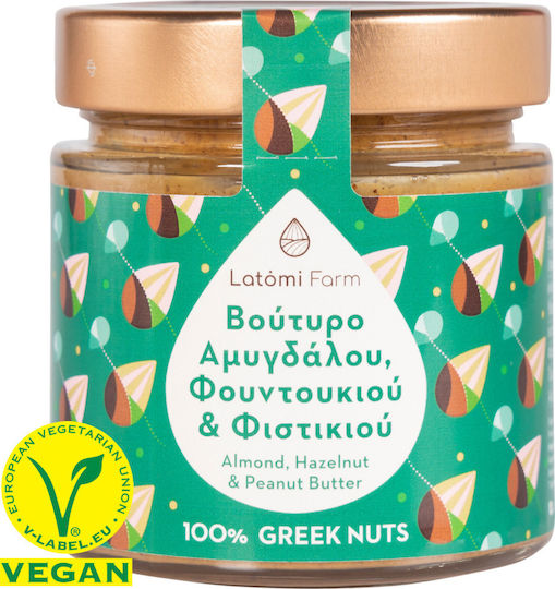 Latomi Farm Vegan Αμυγδαλοβούτυρο με Φουντούκι & Φιστίκι 210gr