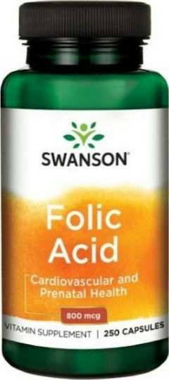 Swanson Folic Acid Vitamin for Nervous System Health 250 caps