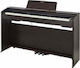 Casio Electric Upright Piano PX-870 Privia Set with 88 Weighted Keys Built-in Speakers and Connection with Headphones and Computer Brown