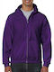 Gildan Heavy Blend Men's Long Sleeve Promotional Cardigan Purple