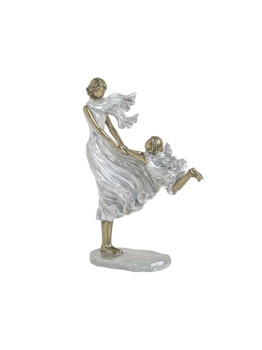 Inart Διακοσμητικό Αγαλματίδιο Πολυρητίνης Μητέρα Με Παιδί 18x7x25cm