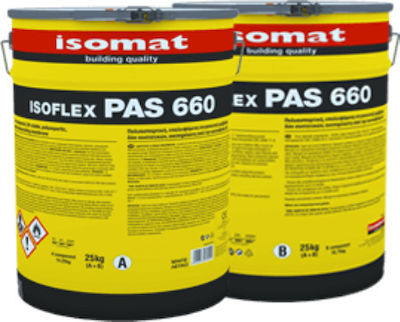 Isomat Isoflex-PAS 660 Επαλειφόμενο Στεγανωτικό 2 Συστατικών 5kg Λευκό