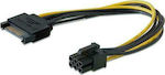 Savio 6-Pin PCIe - 15-Pin Sata Cable 0.18m Multicolour (AK-20)