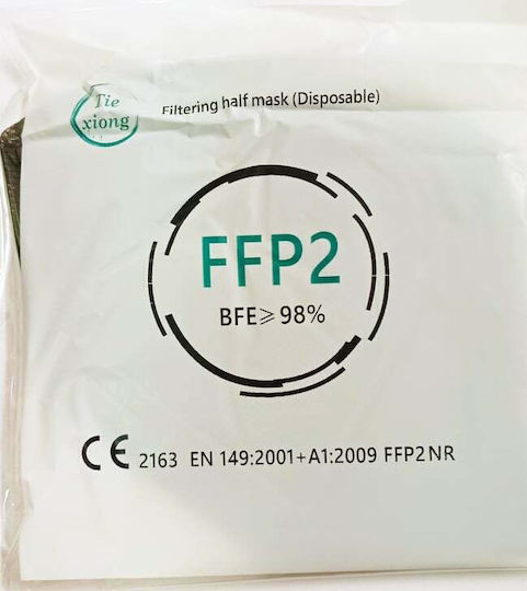 Tiexiong FFP2 Civil Protective Mask BFE >98% Μαύρο 100τμχ
