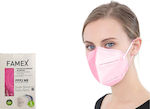 Famex Disposable Protective Mask FFP2 Particle Filtering Half NR Pink 10pcs