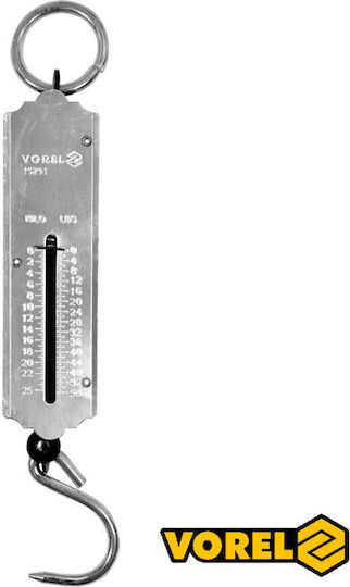 Vorel Professional Hanging Scale with Weighing Capacity of 25kg and Division 500gr