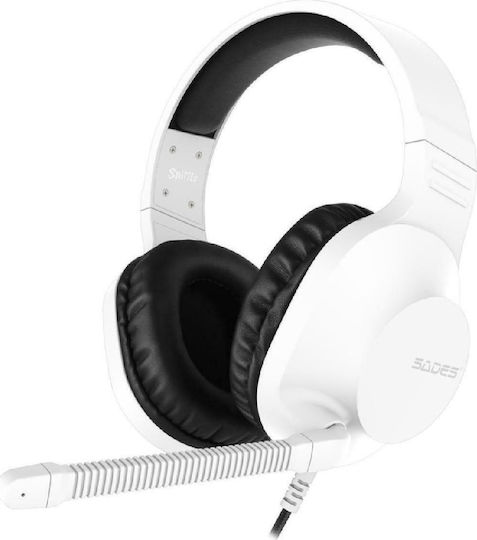 Sades Spirits Over Ear Gaming Headset with Connection 2x3.5mm White