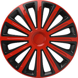 Auto Gs Car Hubcap Set Trend 102246 13" 4pcs Red