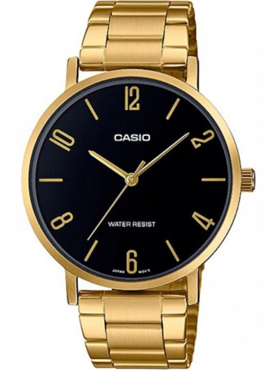 Casio Herrenuhr 40mm Batterie mit Gold Rostfrei...