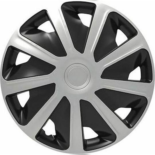 Auto Gs Car Hubcap Set Craft 105177 15" 4pcs Silver