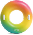 Intex Rainbow Ombre Kids' Swim Ring with Handles and Diameter 122cm. from 9 Years Old
