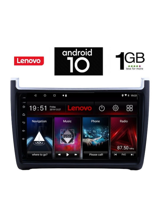 Lenovo Sistem Audio Auto pentru Volkswagen Polo / Caddy 2014-2017 (Bluetooth/USB/AUX/WiFi/GPS/Partitură) cu Ecran Tactil 9" IQ-AN X5983_GPS