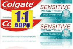 Colgate Sensitive Instant Relief Daily Protection Οδοντόκρεμα για Ευαίσθητα Δόντια 2x75ml