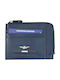 Aeronautica Militare AM-153 Men's Leather Card Wallet Blue