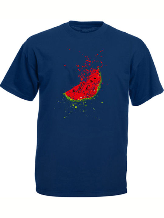 Fruit of the Loom ART514 Men's T-Shirt Stamped Navy Blue