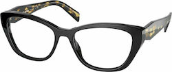 Prada Plastic Eyeglass Frame Black PR19WV 1AB1O1