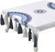 Inart Checkered Cotton Eye White Blue 90x90cm