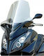 Fabbri Motorcycle Windshield & Windscreen Transparent Visor for Kymco Downtown 125i 2670-E-X