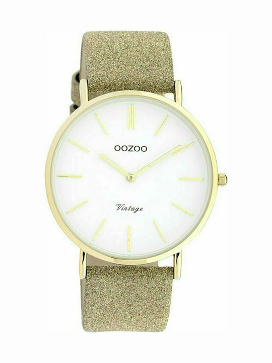 Oozoo Timepieces Vintage Damen Uhr mit Gold Led...