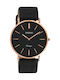 Oozoo Timepieces Vintage Watch with Black Leather Strap