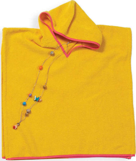 Nef-Nef Homeware Bono Kids Beach Poncho Yellow 120 x 60cm