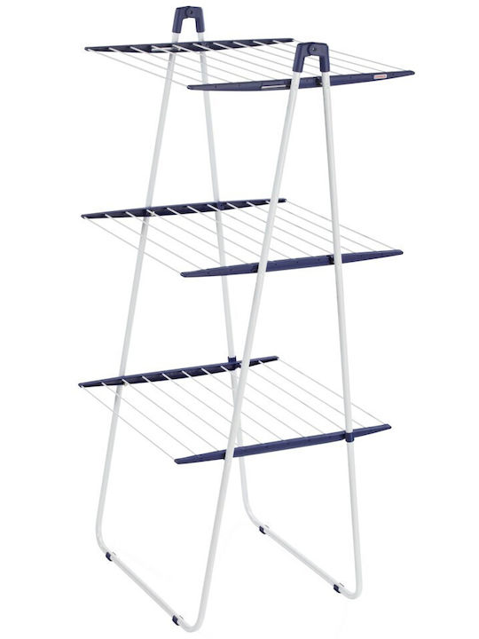 Leifheit Tower 190 Metallic Folding Floor Clothes Drying Rack with Hanging Length 19m