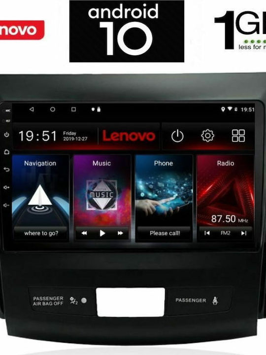 Lenovo Car-Audiosystem für Mitsubishi Outlander 2006-2012 (Bluetooth/USB/AUX/WiFi/GPS) mit Touchscreen 9" IQ-AN X5856_GPS