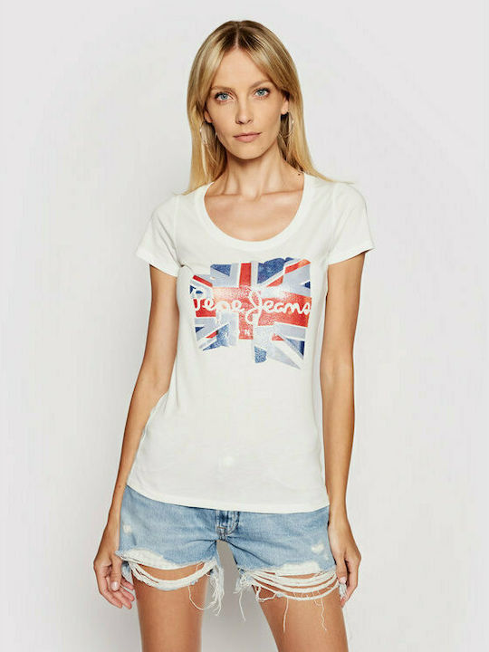 Pepe Jeans Γυναικείο T-shirt Λευκό